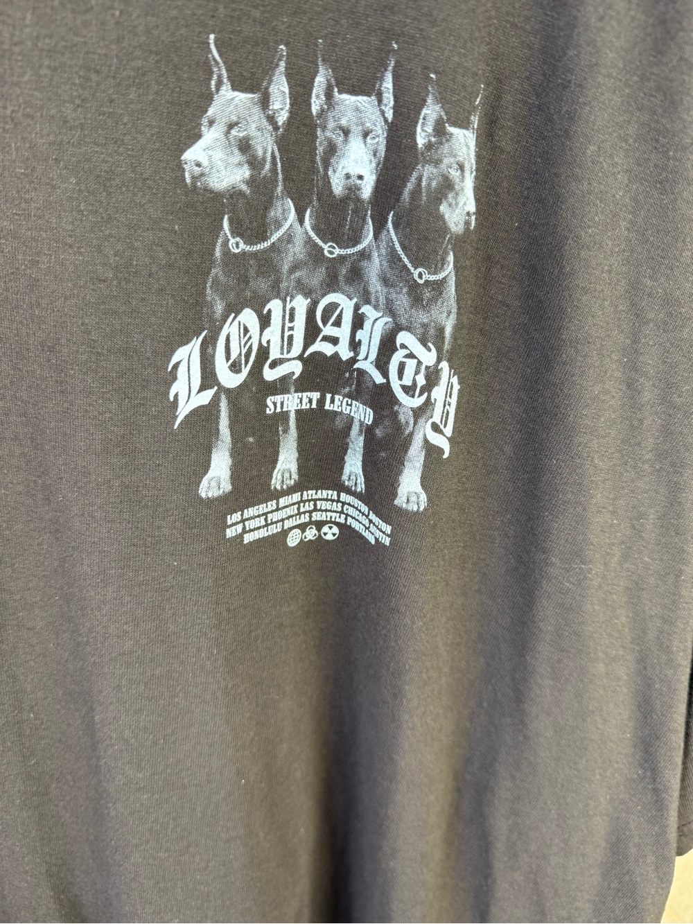 Popular Poison 4XL Doberman Dog Graphic T Shirt Loyalty Streetwear Oversized
